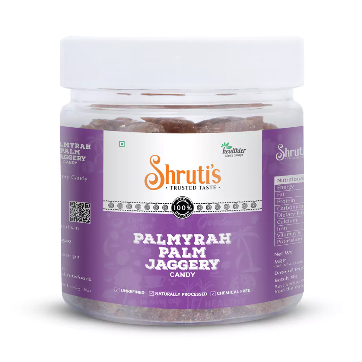 Shrutis Palmyra Palm Jaggery Candy 250 gm